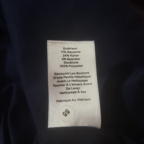 Talbots Navy Italian Luxe Knit 5 Button Womens Lined Blazer Size 12 - Picture 5 of 6